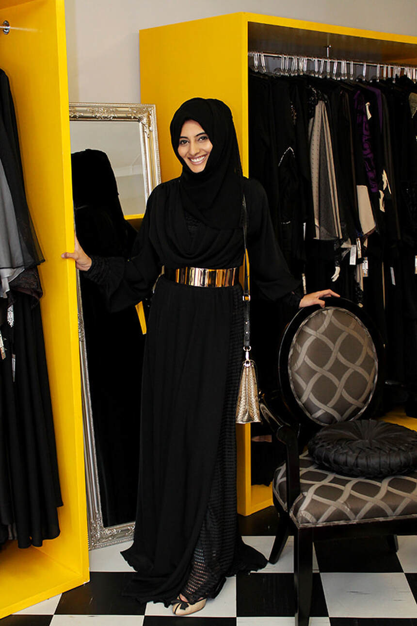 Abaya with belts